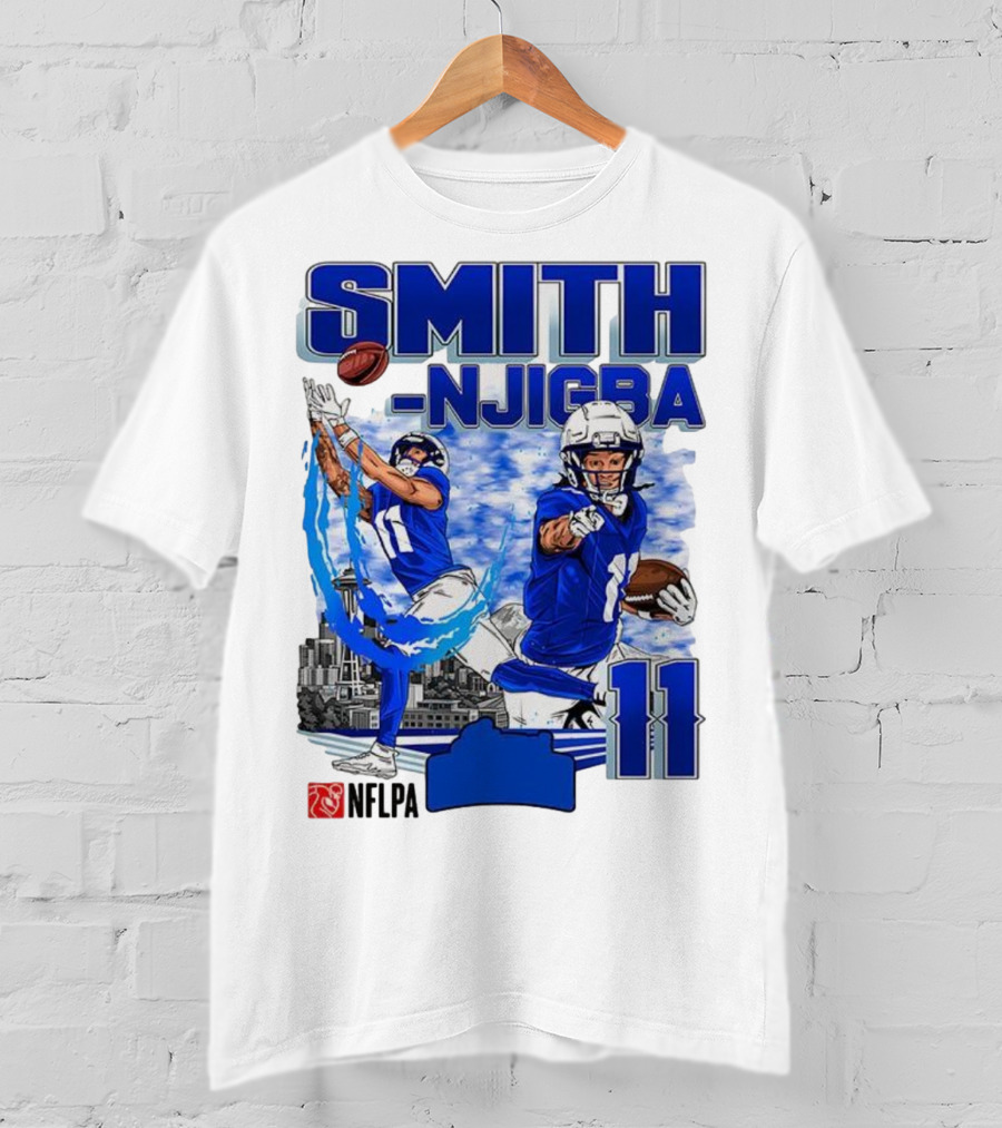 Seattle Seahawks Jaxon Smith-Njigba Skyline NFLPA 11 T-Shirt