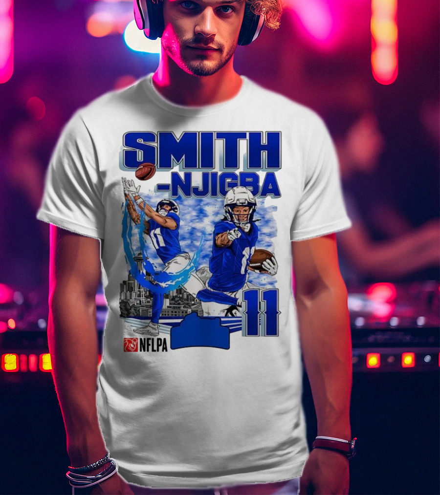 Seattle Seahawks Jaxon Smith-Njigba Skyline NFLPA 11 T-Shirt