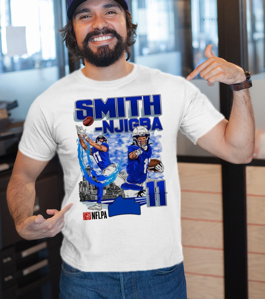 Seattle Seahawks Jaxon Smith-Njigba Skyline NFLPA 11 T-Shirt
