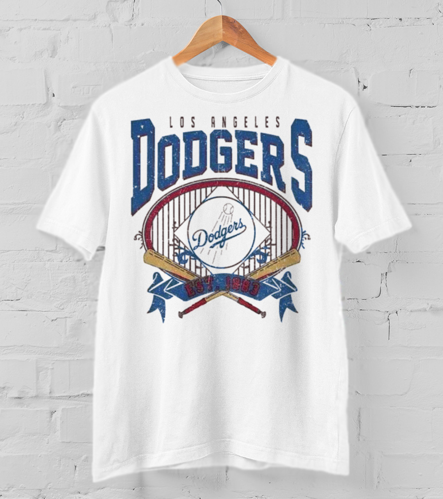 Los Angeles Dodgers Est 1883 Vintage MLB Baseball Dodgers Retro Style T-Shirt