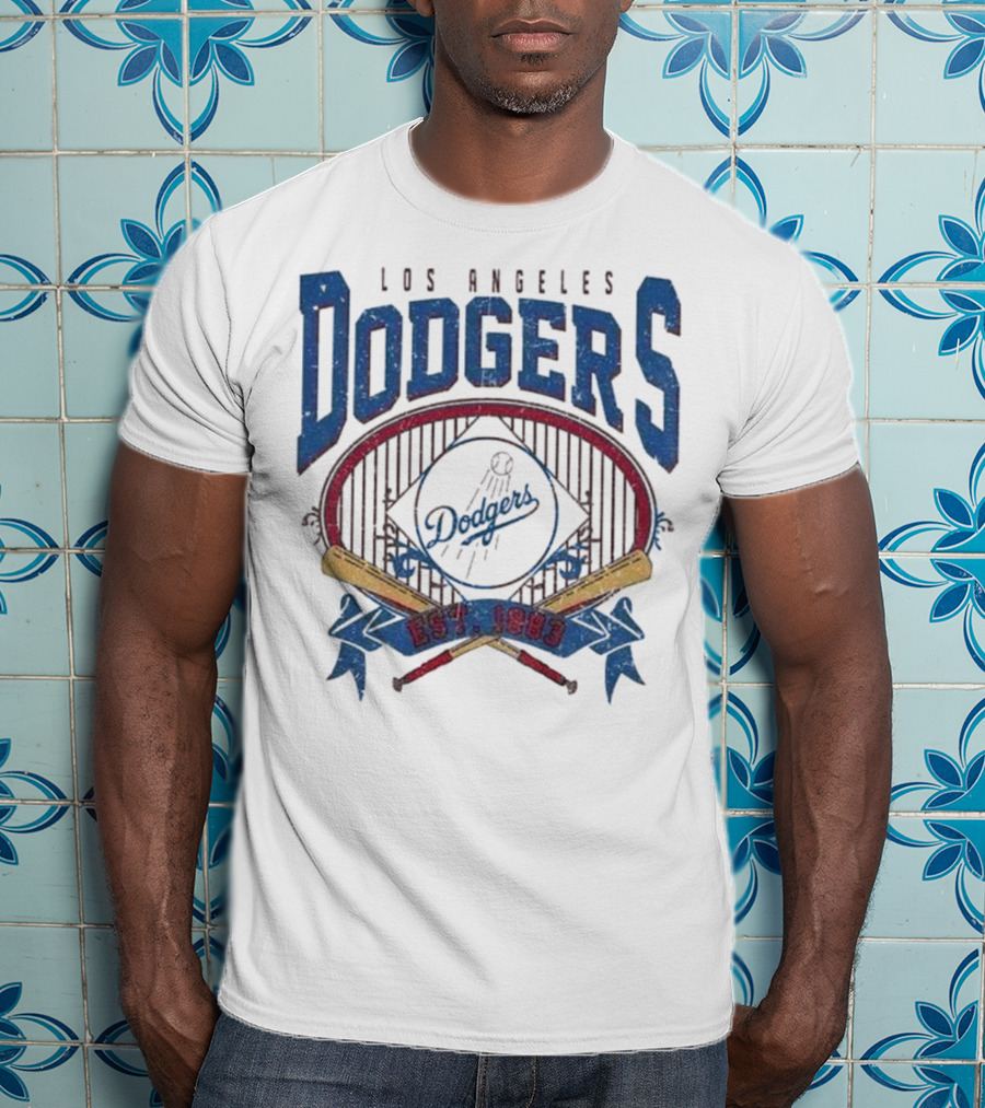 Los Angeles Dodgers Est 1883 Vintage MLB Baseball Dodgers Retro Style T-Shirt