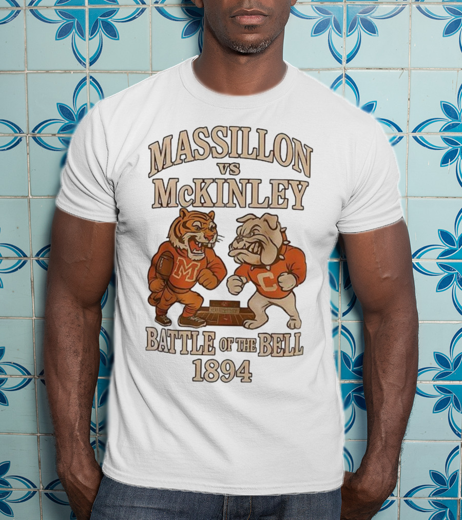 Massillon Vs McKinley Battle Of The Bell 1894 Tiger Vs Bulldog Rivalry T-Shirt