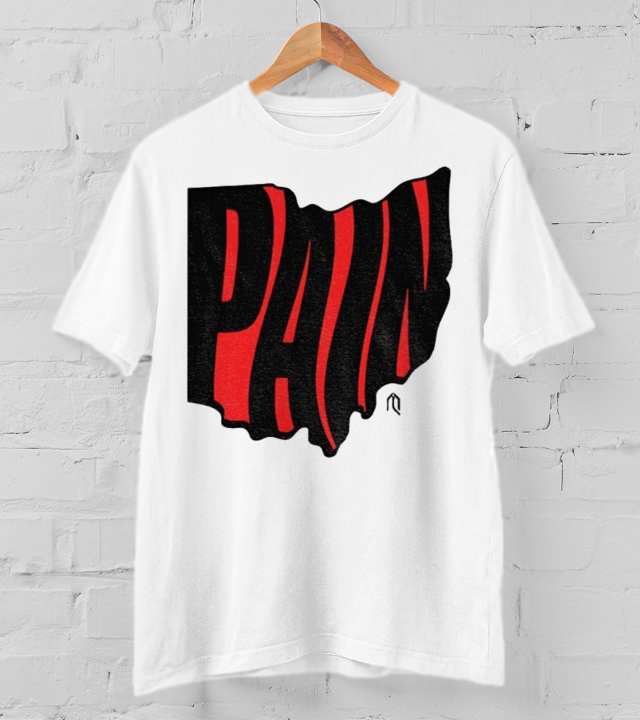 Ohio State Buckeyes Football Pain Map Design T-Shirt