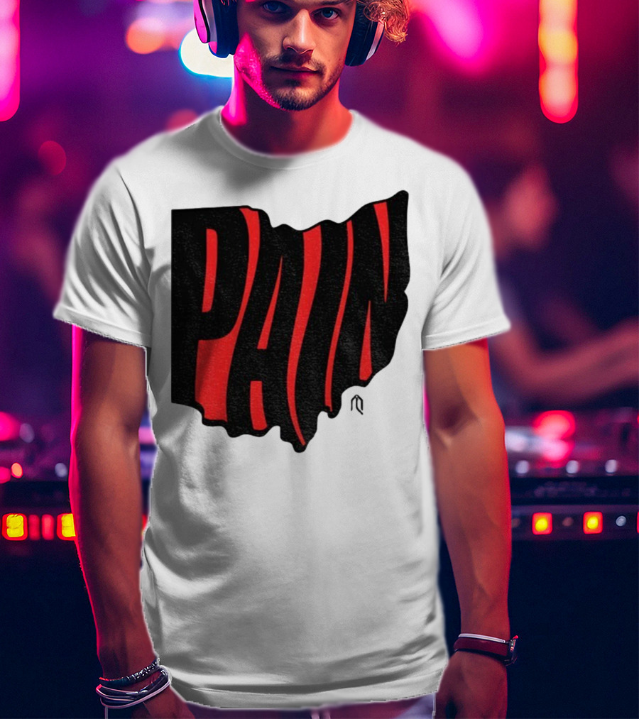 Ohio State Buckeyes Football Pain Map Design T-Shirt