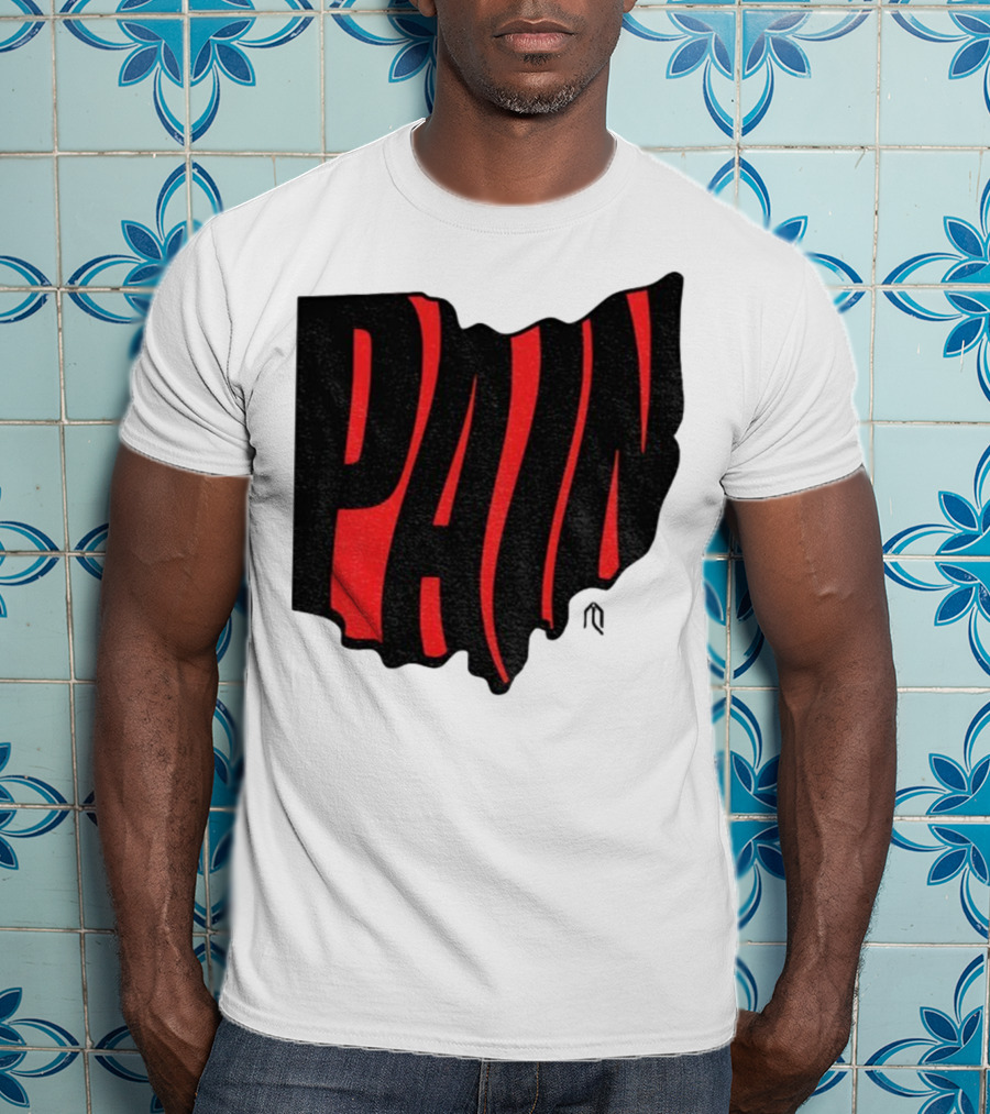 Ohio State Buckeyes Football Pain Map Design T-Shirt
