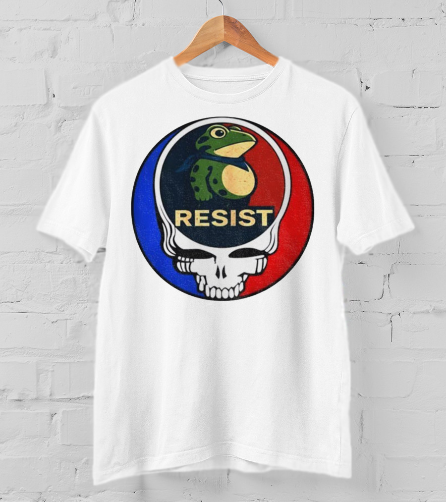 Portland Frog Grateful Dead Resist Steal Your Face Ice Out T-Shirt