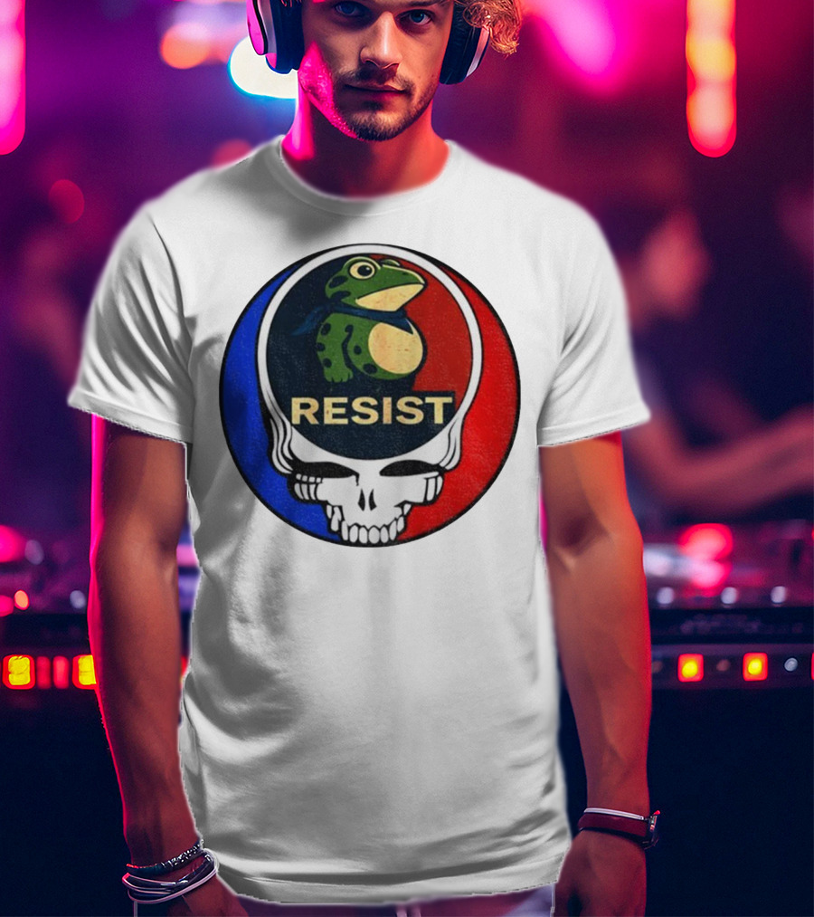 Portland Frog Grateful Dead Resist Steal Your Face Ice Out T-Shirt