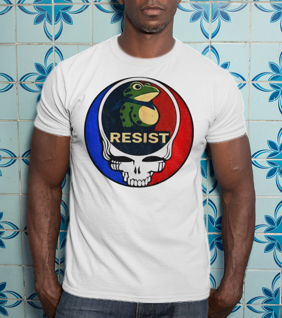 Portland Frog Grateful Dead Resist Steal Your Face Ice Out T-Shirt