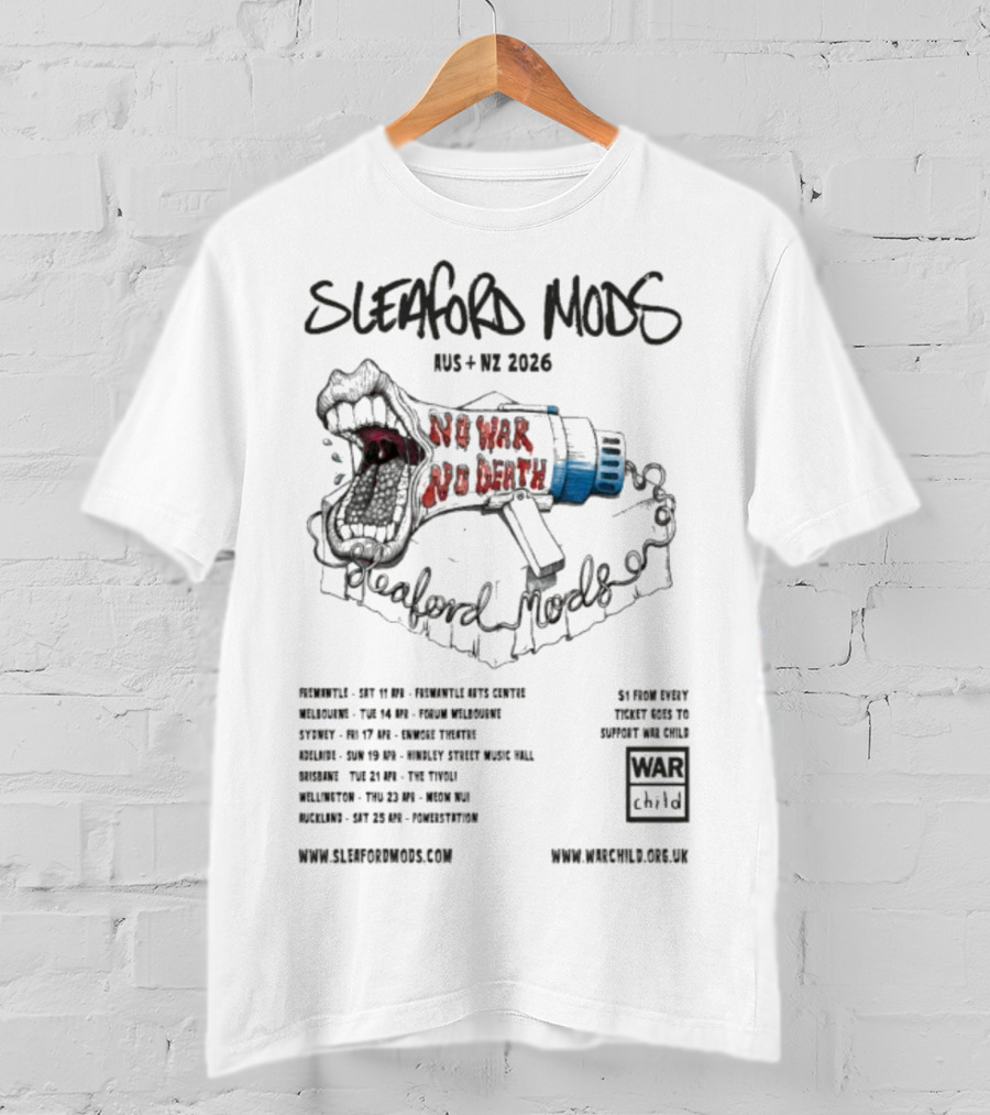 Sleaford Mods Tour NZ AUS 2026 Dates It Are Bertie Fortitude Music Hall T-Shirt