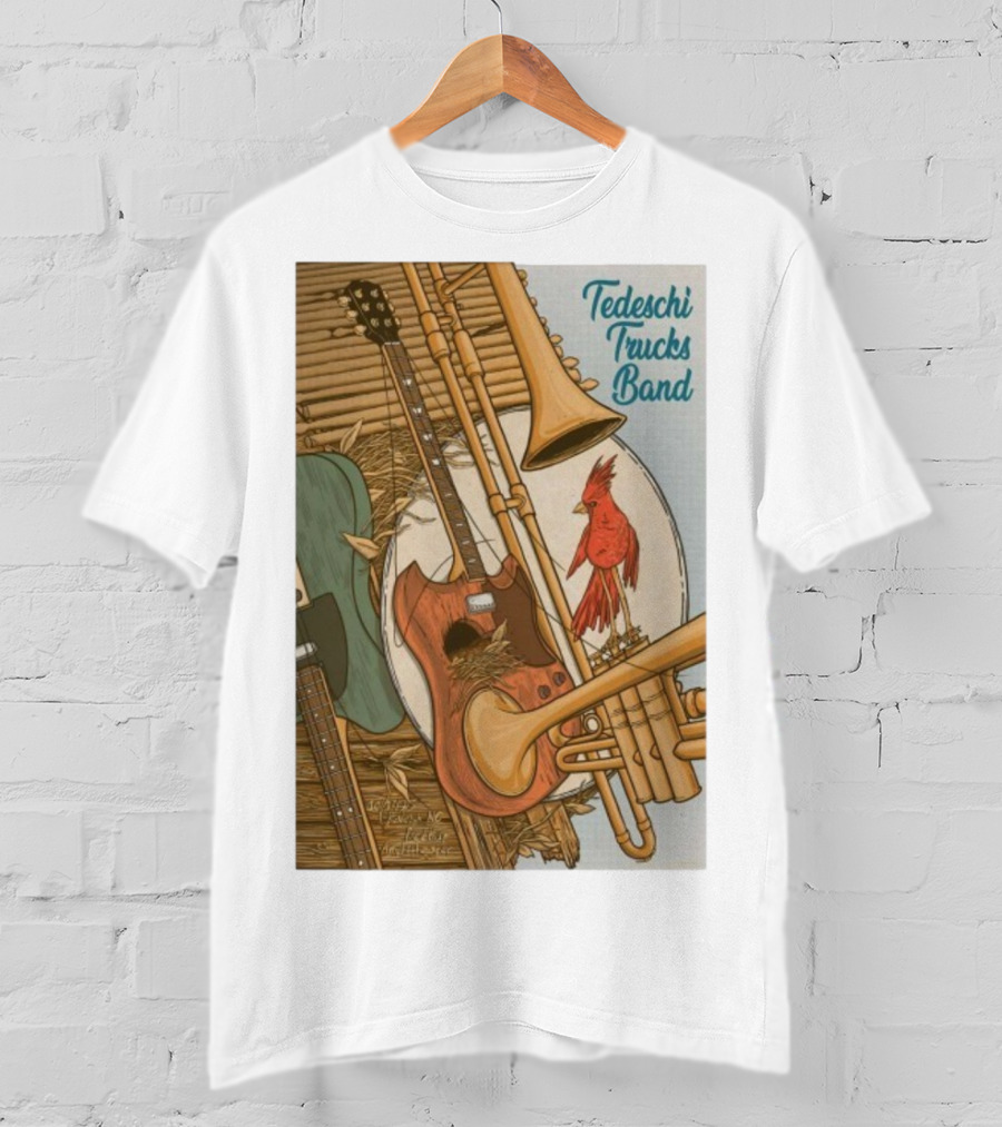 Tedeschi Trucks Band Red Hat Amphitheater October 17 2025 Cardinal Guitar Trombone T-Shirt
