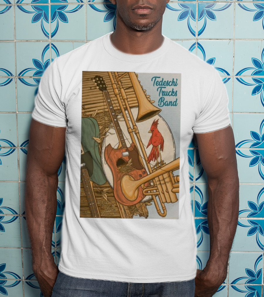 Tedeschi Trucks Band Red Hat Amphitheater October 17 2025 Cardinal Guitar Trombone T-Shirt