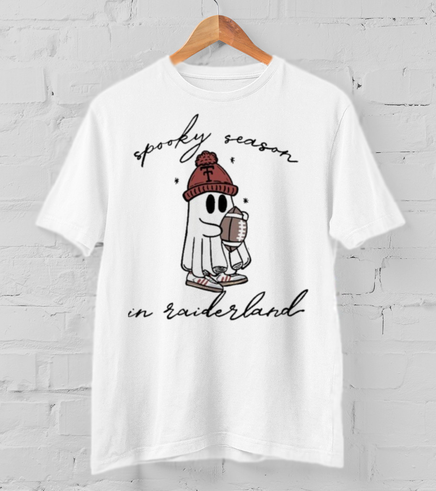 Texas Tech Red Raiders Spooky Season Football Ghost In Raiderland T-Shirt