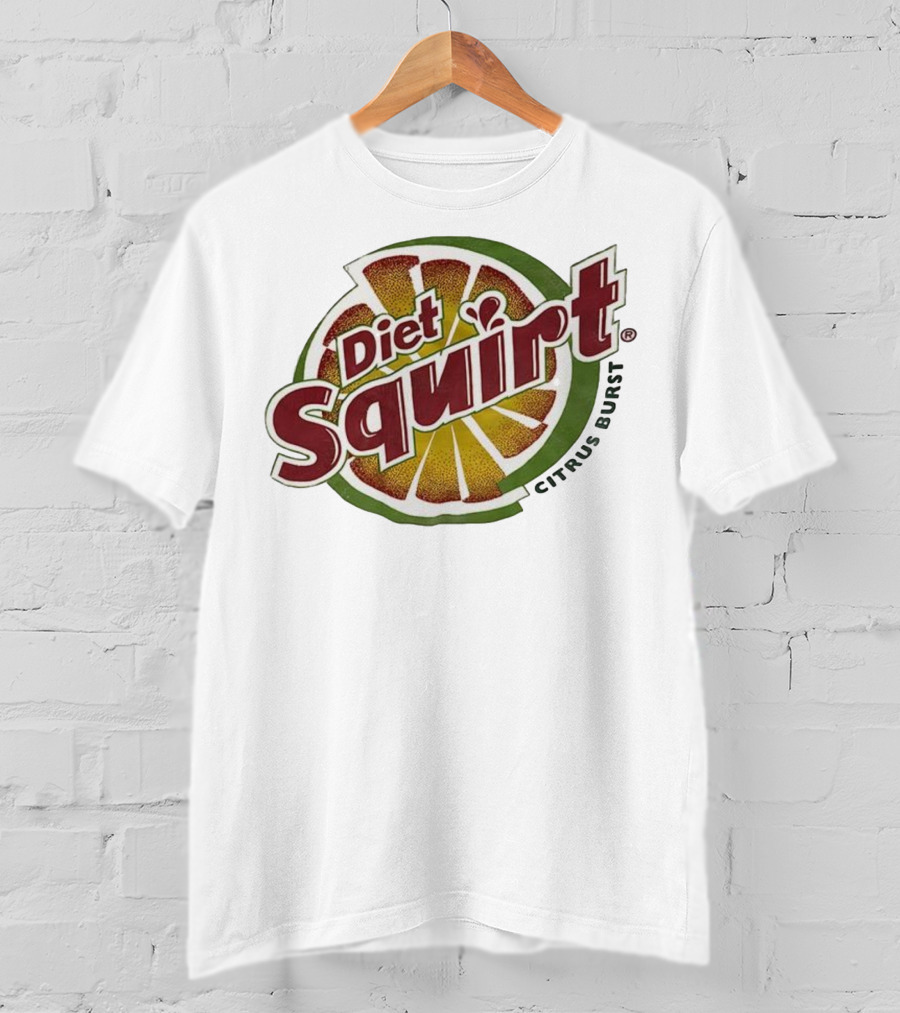 Diet Squirt Citrus Burst Retro Beverage Label T-Shirt