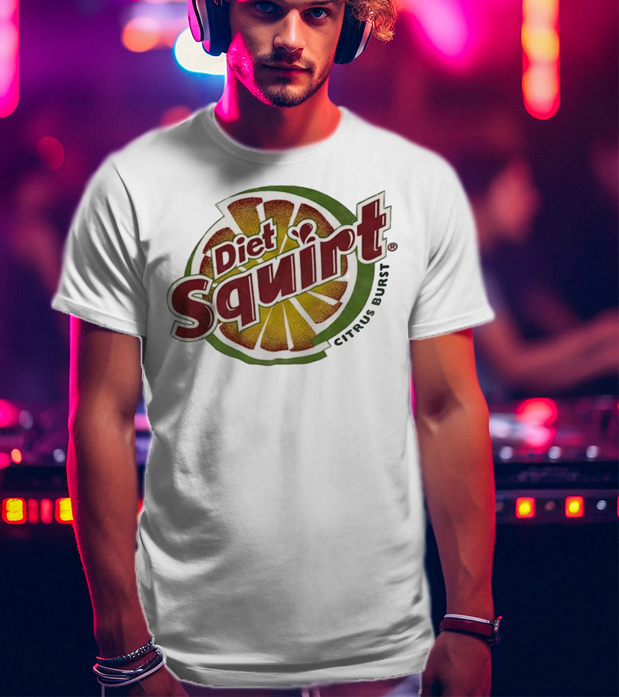 Diet Squirt Citrus Burst Retro Beverage Label T-Shirt