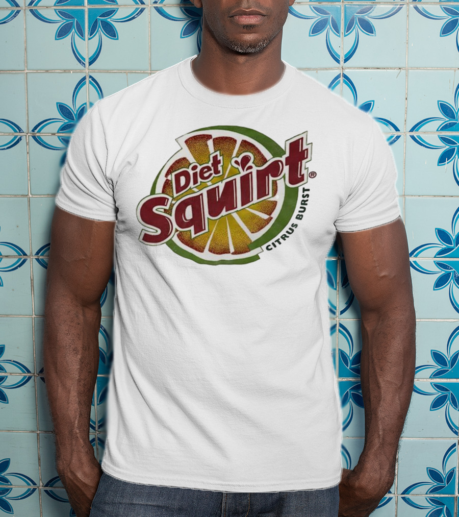 Diet Squirt Citrus Burst Retro Beverage Label T-Shirt