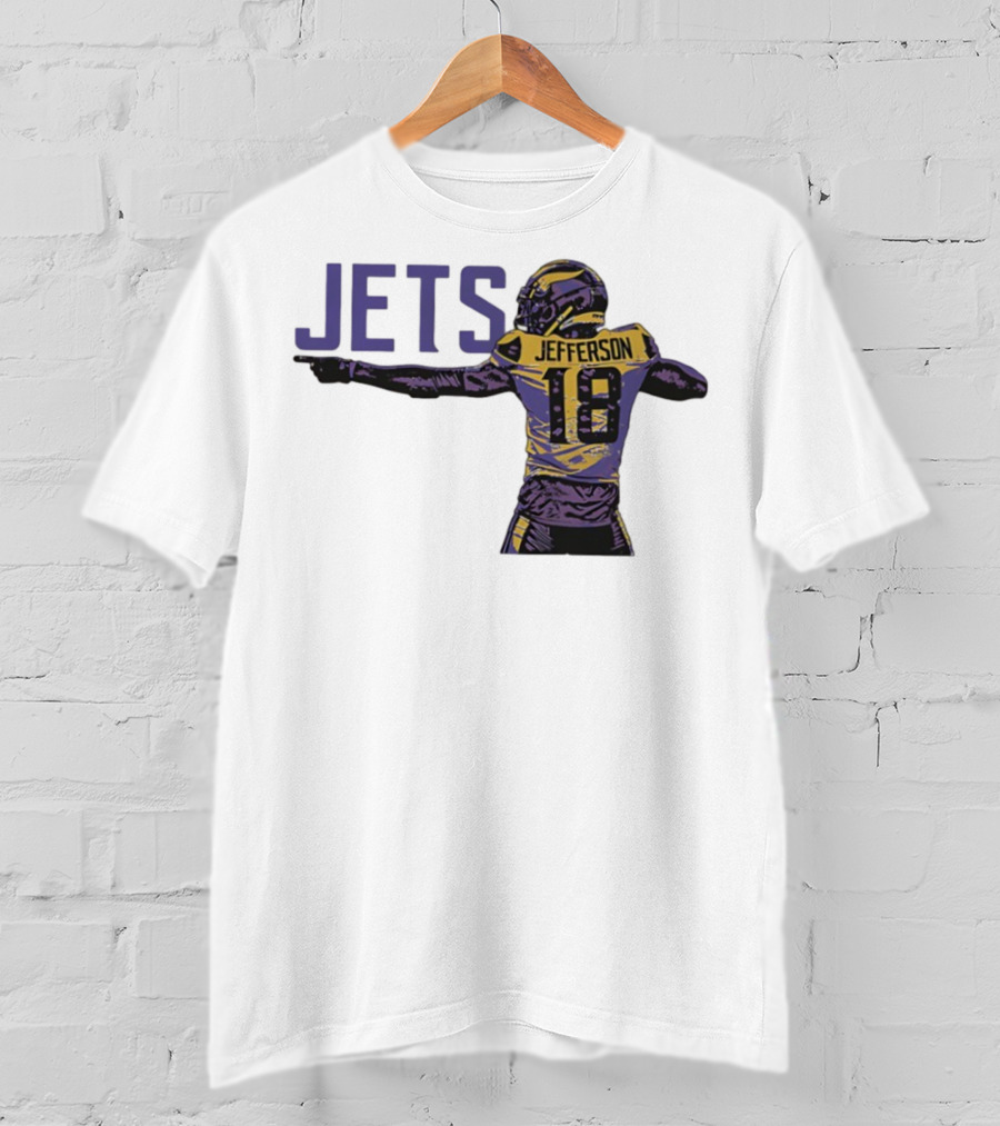 Justin Jefferson Jets 18 Minnesota Vikings Football T-Shirt