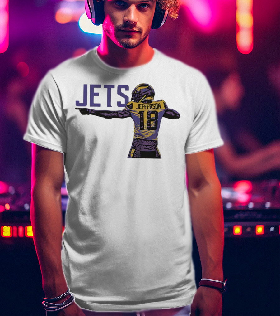 Justin Jefferson Jets 18 Minnesota Vikings Football T-Shirt