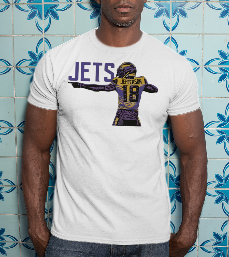 Justin Jefferson Jets 18 Minnesota Vikings Football T-Shirt