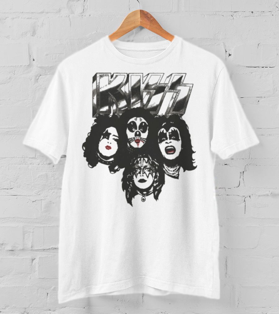 KISS 50th Anniversary Band Member Faces And Logo T-Shirt