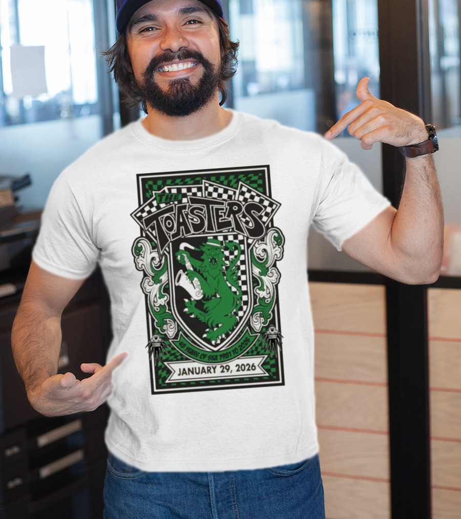 The Toasters Grand Rapids MI January 29 2026 45 Years Of Ska 1981 To 2026 T-Shirt