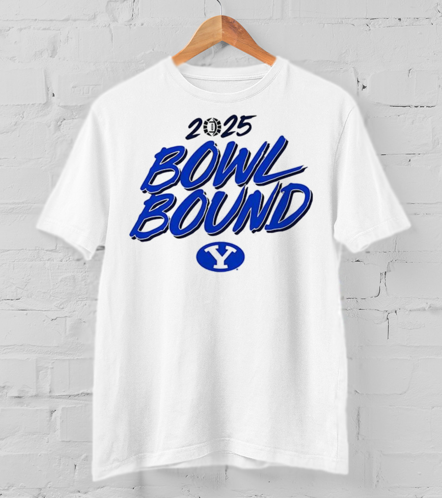 2025 Bowl Bound BYU Cougars Football Y Logo T-Shirt