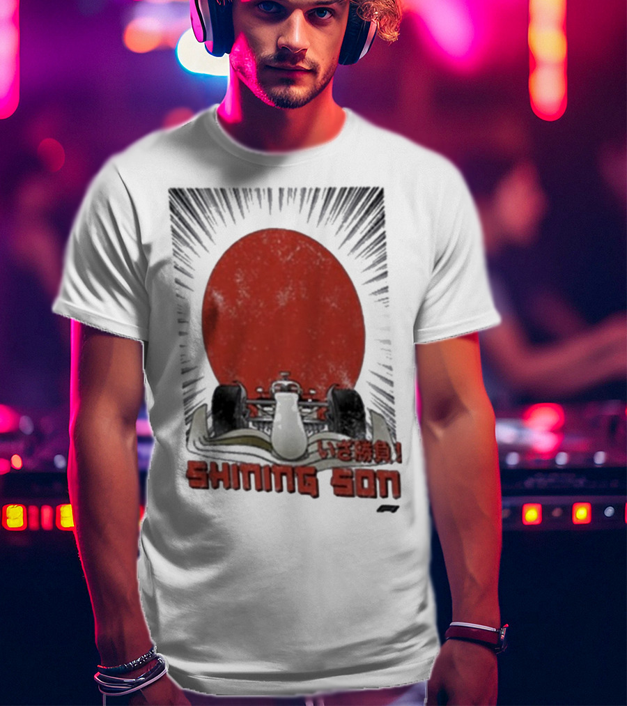 Shining Son Formula 1 Racing Car Japanese Sun T-Shirt