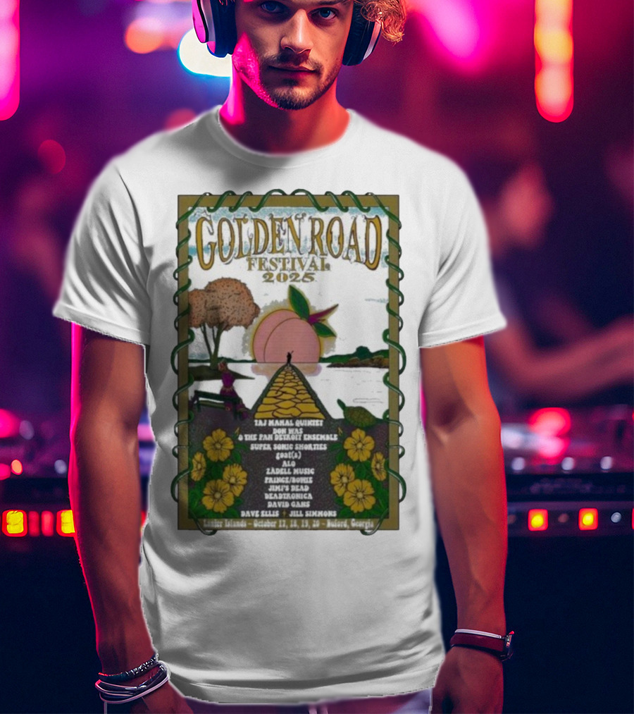 Golden Road Festival Buford Georgia October 17-20 2025 Taj Mahal Quintet Concert Event T-Shirt