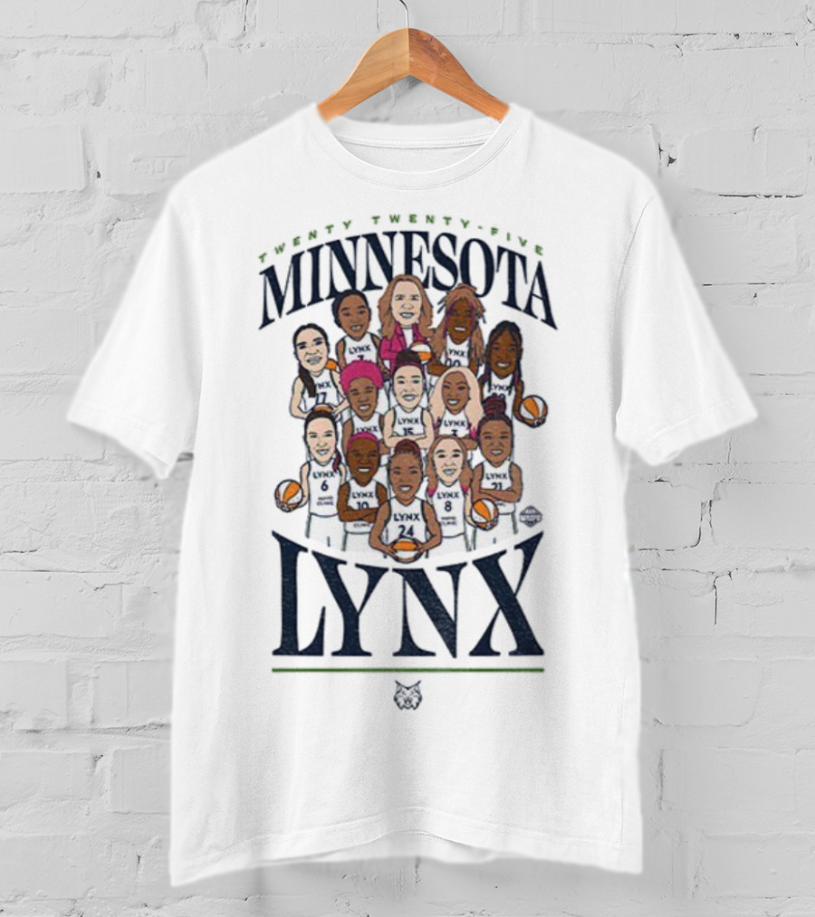 Minnesota Lynx Roster Caricature Twenty Twenty-Five Basketball Team T-Shirt