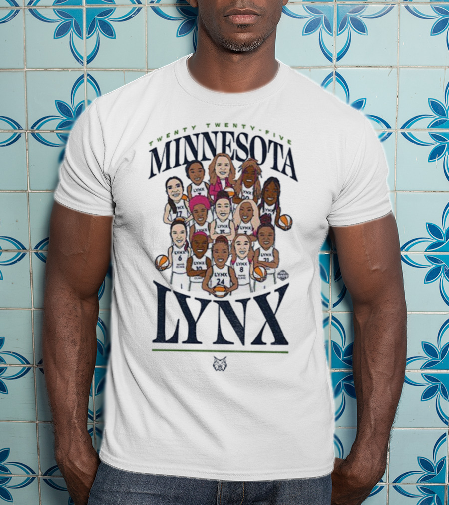 Minnesota Lynx Roster Caricature Twenty Twenty-Five Basketball Team T-Shirt
