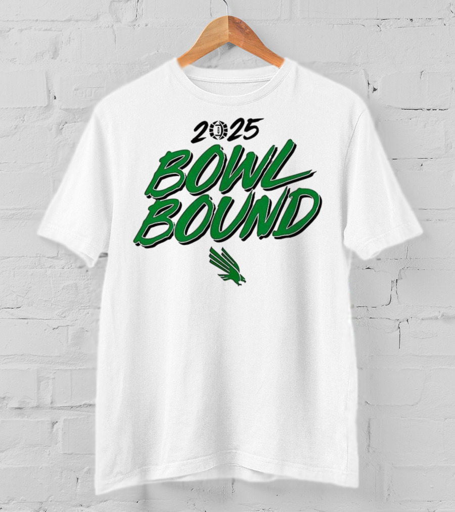 North Texas Mean Green 2025 Bowl Bound Football Team Enthusiasts Apparel T-Shirt