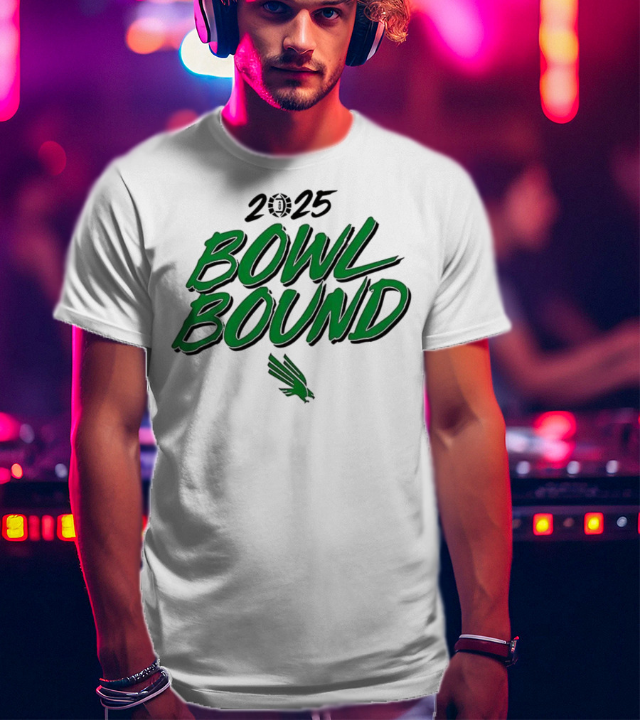 North Texas Mean Green 2025 Bowl Bound Football Team Enthusiasts Apparel T-Shirt