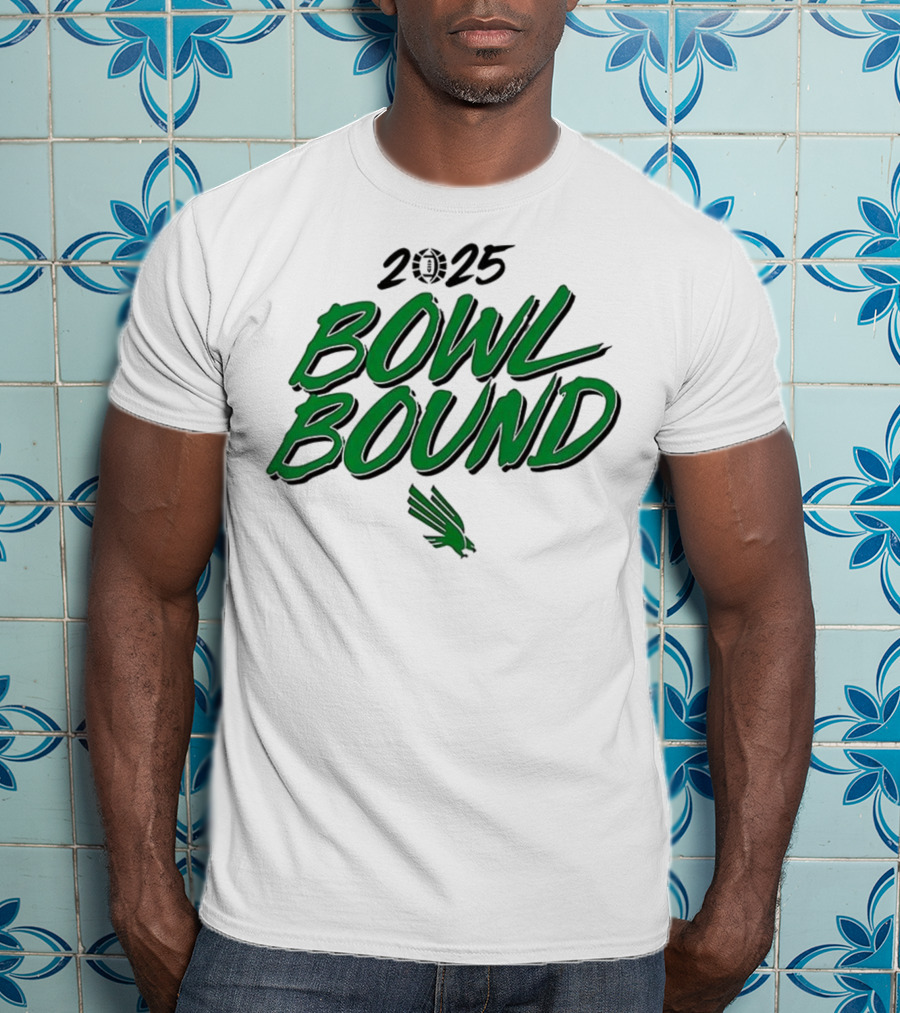 North Texas Mean Green 2025 Bowl Bound Football Team Enthusiasts Apparel T-Shirt
