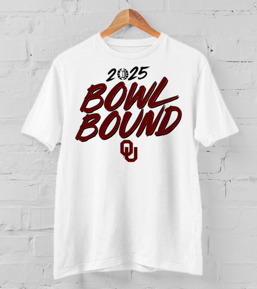 2025 Oklahoma Sooners Bowl Bound OU Logo T-Shirt