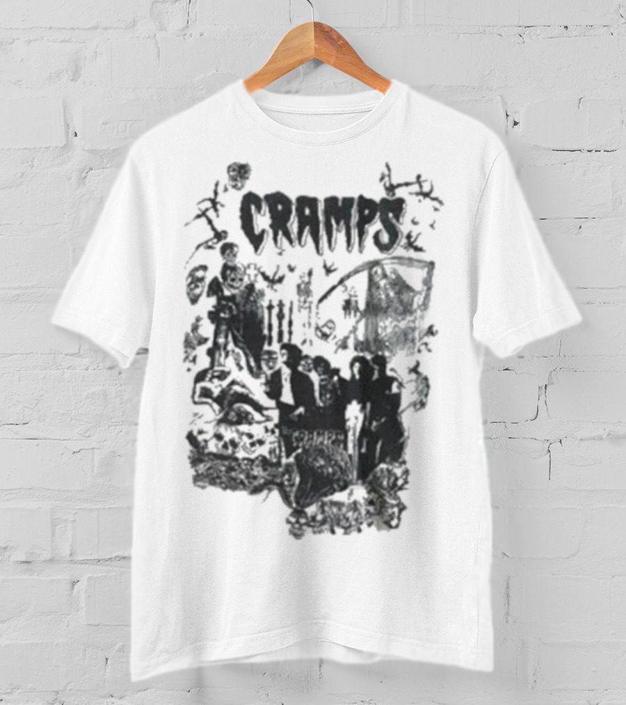 Cramps Punk Rock Psychobilly Tour 1982 Bad Music For Bad People T-Shirt
