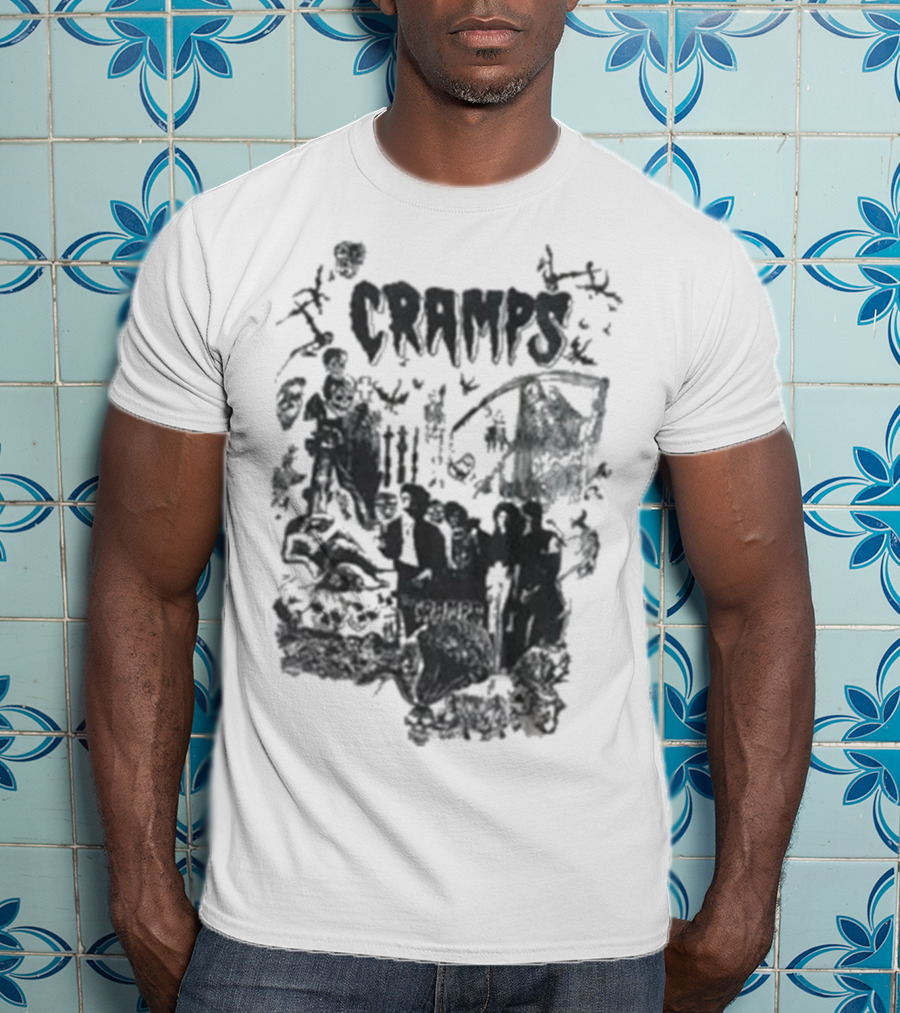 Cramps Punk Rock Psychobilly Tour 1982 Bad Music For Bad People T-Shirt