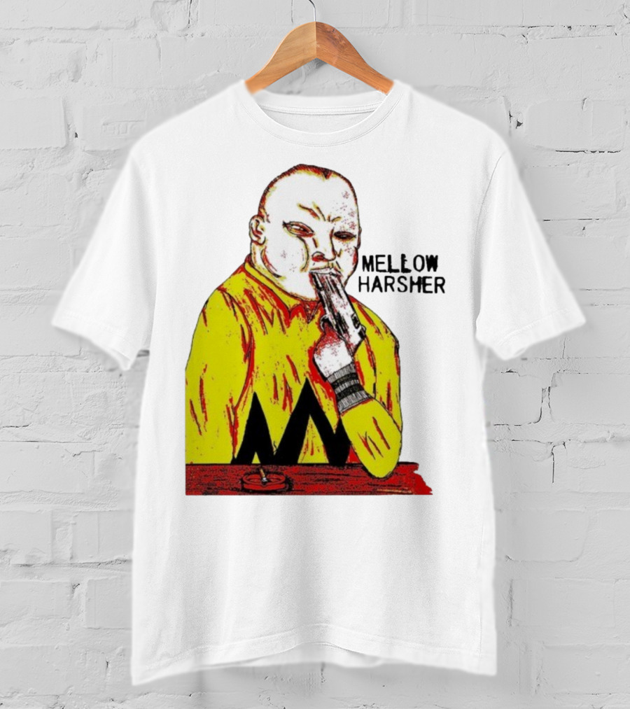 Shattered Dreams Mellow Harsher Yellow Red Illustration T-Shirt