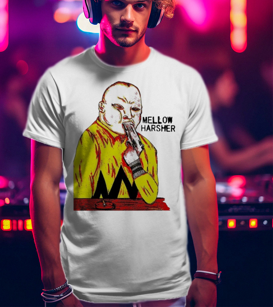 Shattered Dreams Mellow Harsher Yellow Red Illustration T-Shirt