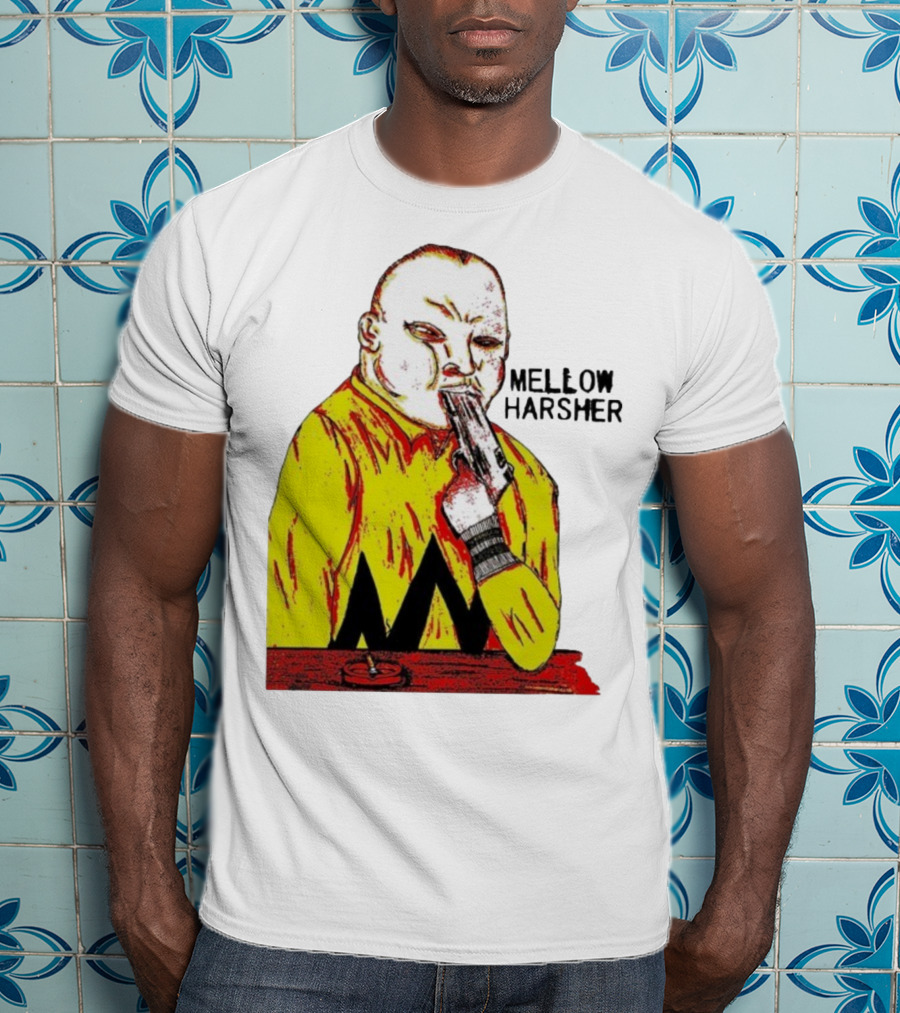 Shattered Dreams Mellow Harsher Yellow Red Illustration T-Shirt