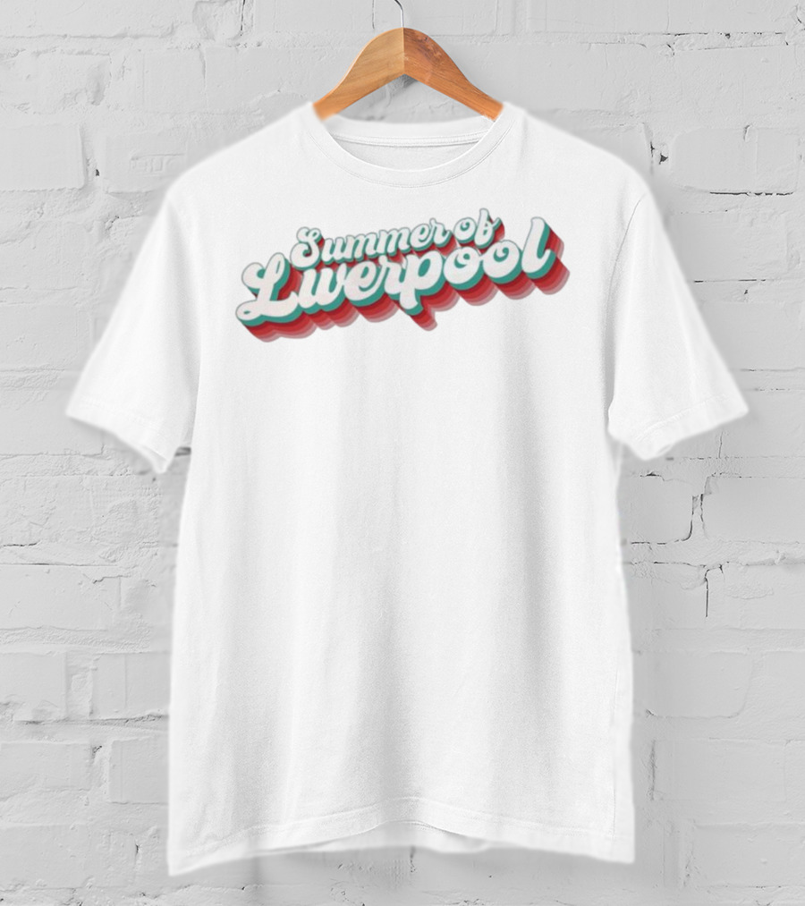 Summer Of Liverpool Vintage Text Cascade T-Shirt