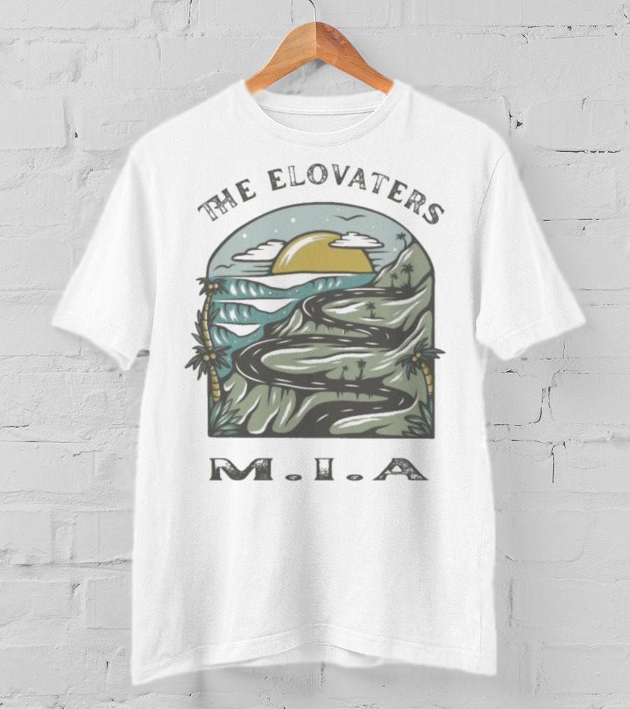 The Elovaters MIA Beach Road Sunset Illustration T-Shirt