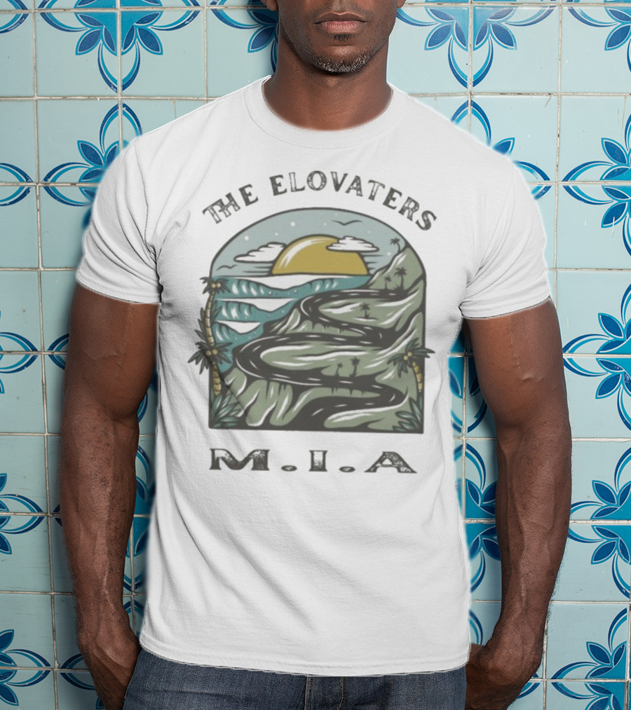 The Elovaters MIA Beach Road Sunset Illustration T-Shirt