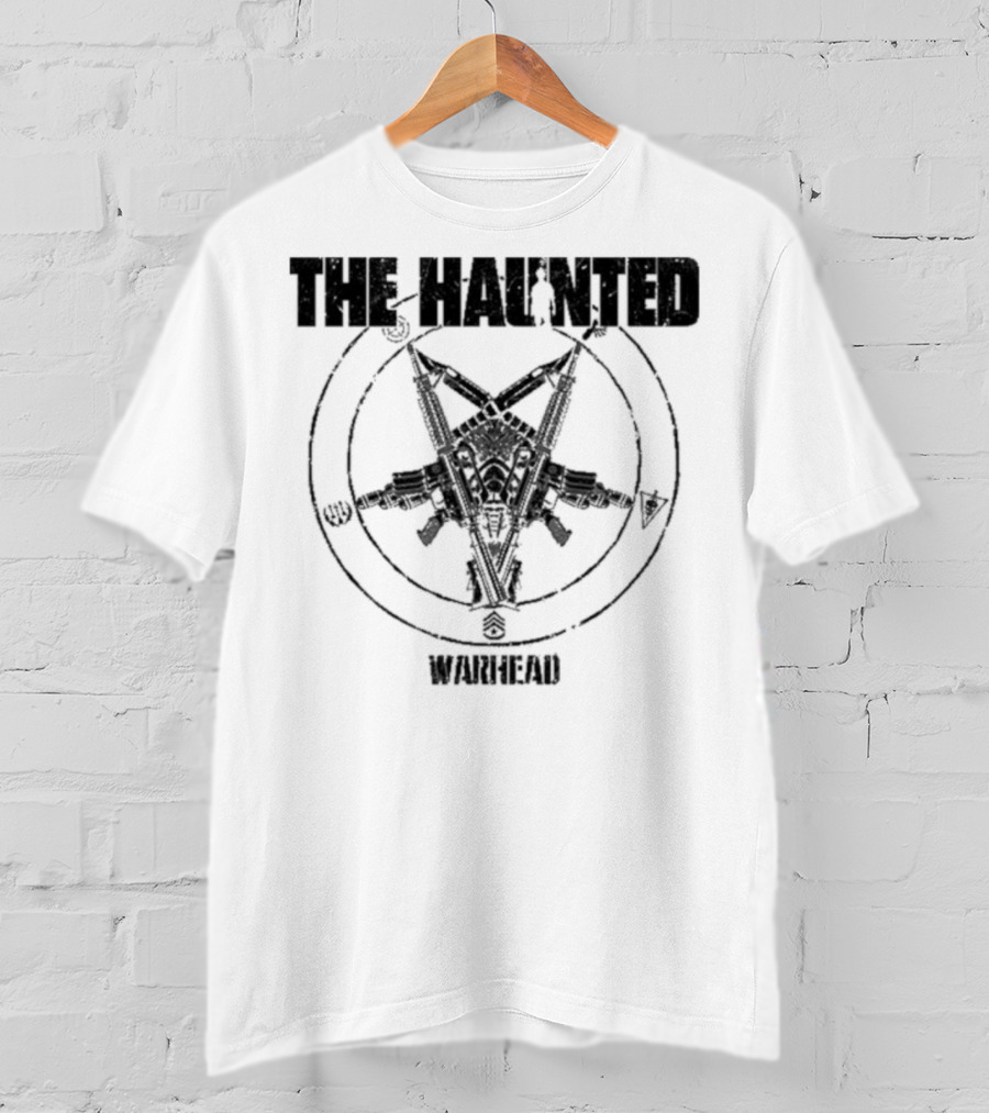 The Haunted Warhead Occult Symbolic Skull And Gun Emblem T-Shirt