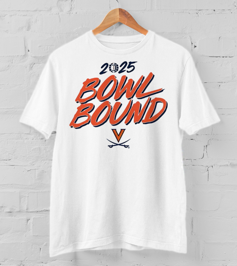 2025 Virginia Cavaliers Bowl Bound V Logo T-Shirt