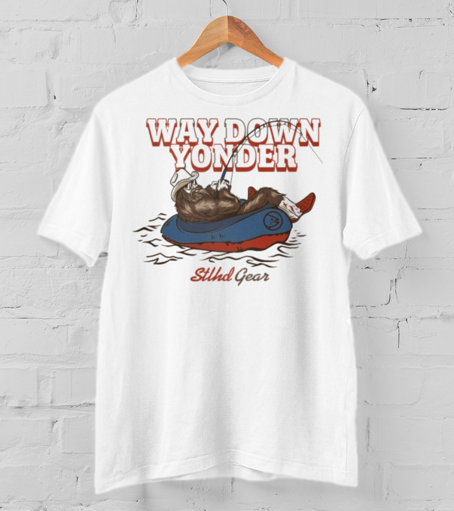 Way Down Yonder Stlhd Gear Cowboy Floating Adventure T-Shirt