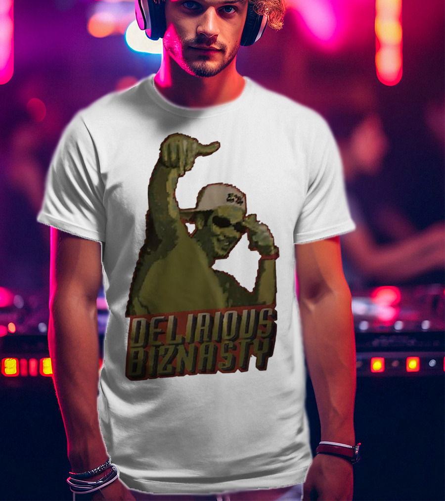 Delirious Biznasty Graphic With Man In Sunglasses And Cap T-Shirt