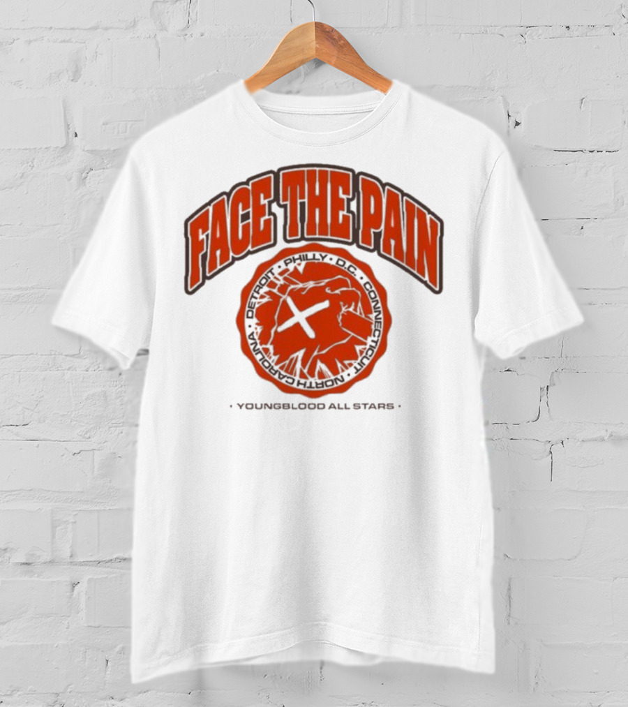 Face The Pain Youngblood All-Stars Detroit Philly Retro Sports Iconography T-Shirt