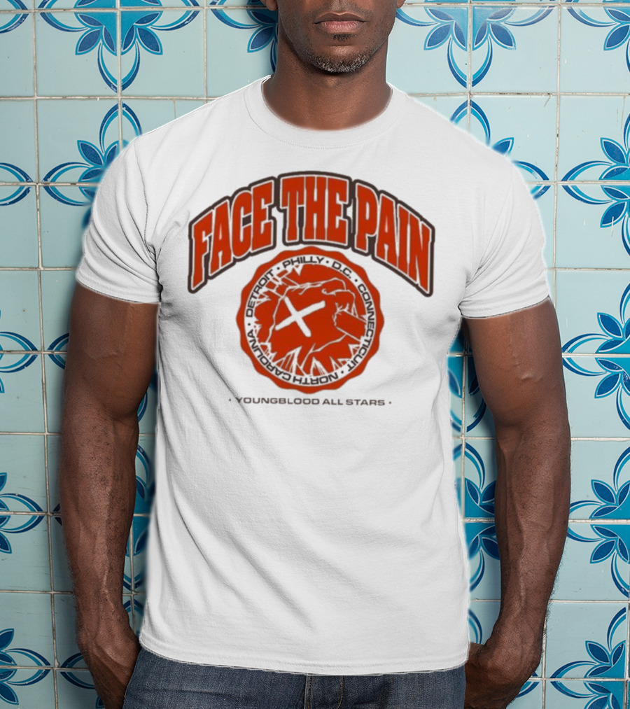 Face The Pain Youngblood All-Stars Detroit Philly Retro Sports Iconography T-Shirt