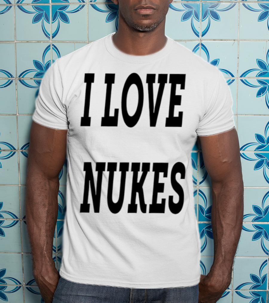 I Love Nukes DJ Smokey Retro Vibe T-Shirt