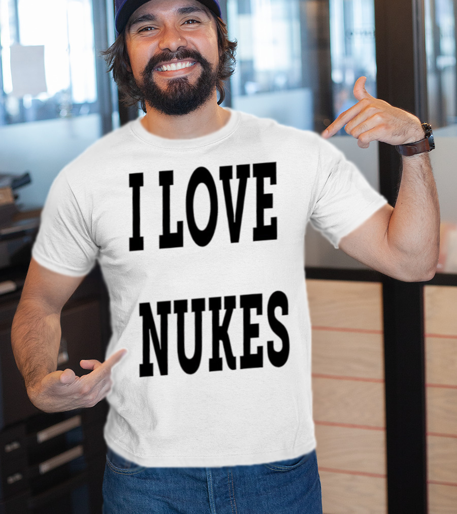 I Love Nukes DJ Smokey Retro Vibe T-Shirt
