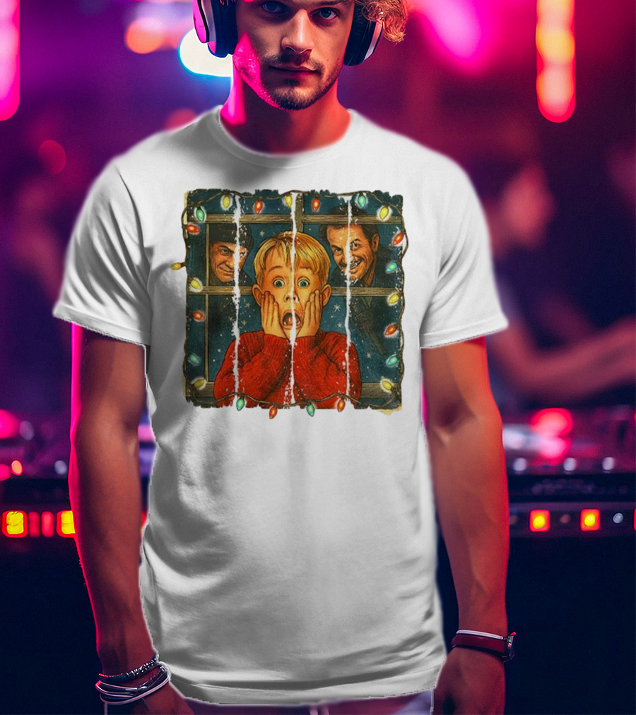 Kevin McCallister Home Alone Merry Christmas With Harry And Marv T-Shirt